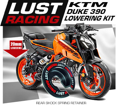 KTM 390 DUKE 2024 on lowering kit – LUST Racing