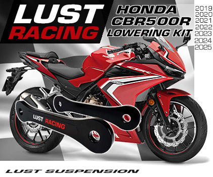 Honda CBR500R 2019-2025 lowering kit by LUST Racing