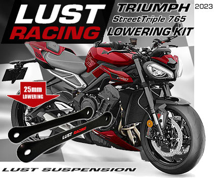 2023 Triumph Street Triple 765 S/R/RS Lowering Kit 25mm 1 inch + side stand shim kit