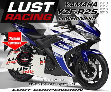 2015-2018 Yamaha YZF-R25 Lowering Kit, 25mm 1 in – LUST Racing 